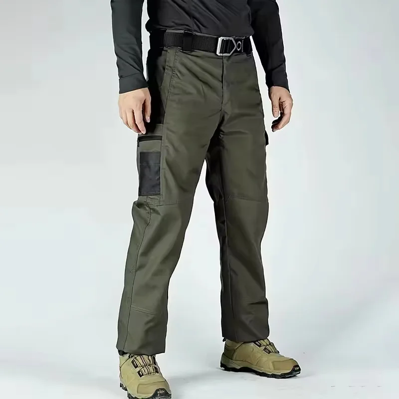NONE Multi-pocket Work Cargo Pants Men Black 34 5