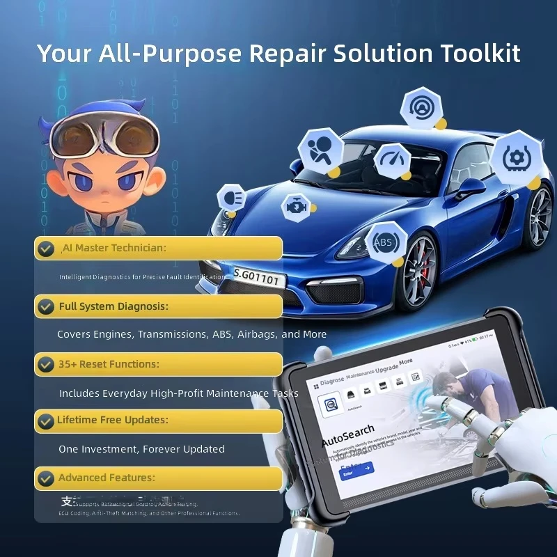 MUCAR 892BT Smart AI Diagnostic Fault Scanner OBD2 Car Diagnostic Tool for General-Purpose Vehicles-No Warranty