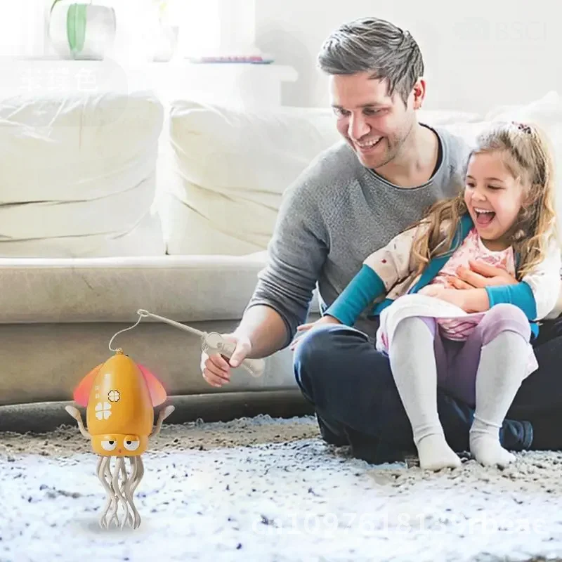 لعبة الرقص الكهربائية 8-الساق ألعاب الأخطبوط الزحف الكهربائية أضواء LED الروبوتات الإلكترونية الموسيقية التفاعلية 8-الساق Actio