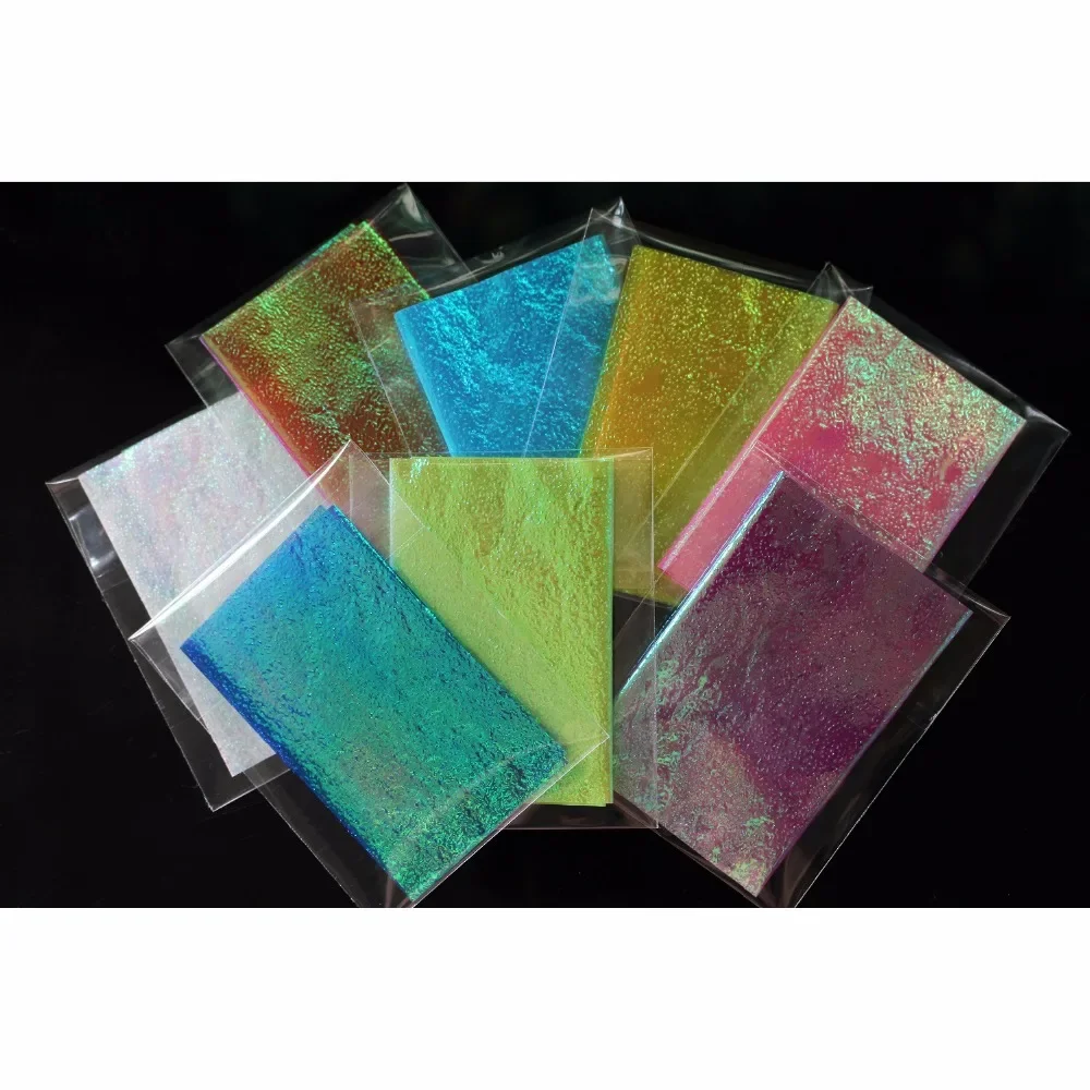 Tigofly 8 Assorted colors Embossed Rainbow Film Sabiki Rig GlitterShrimp Flash Back Wings Scud Nymph Fly Tying Materials