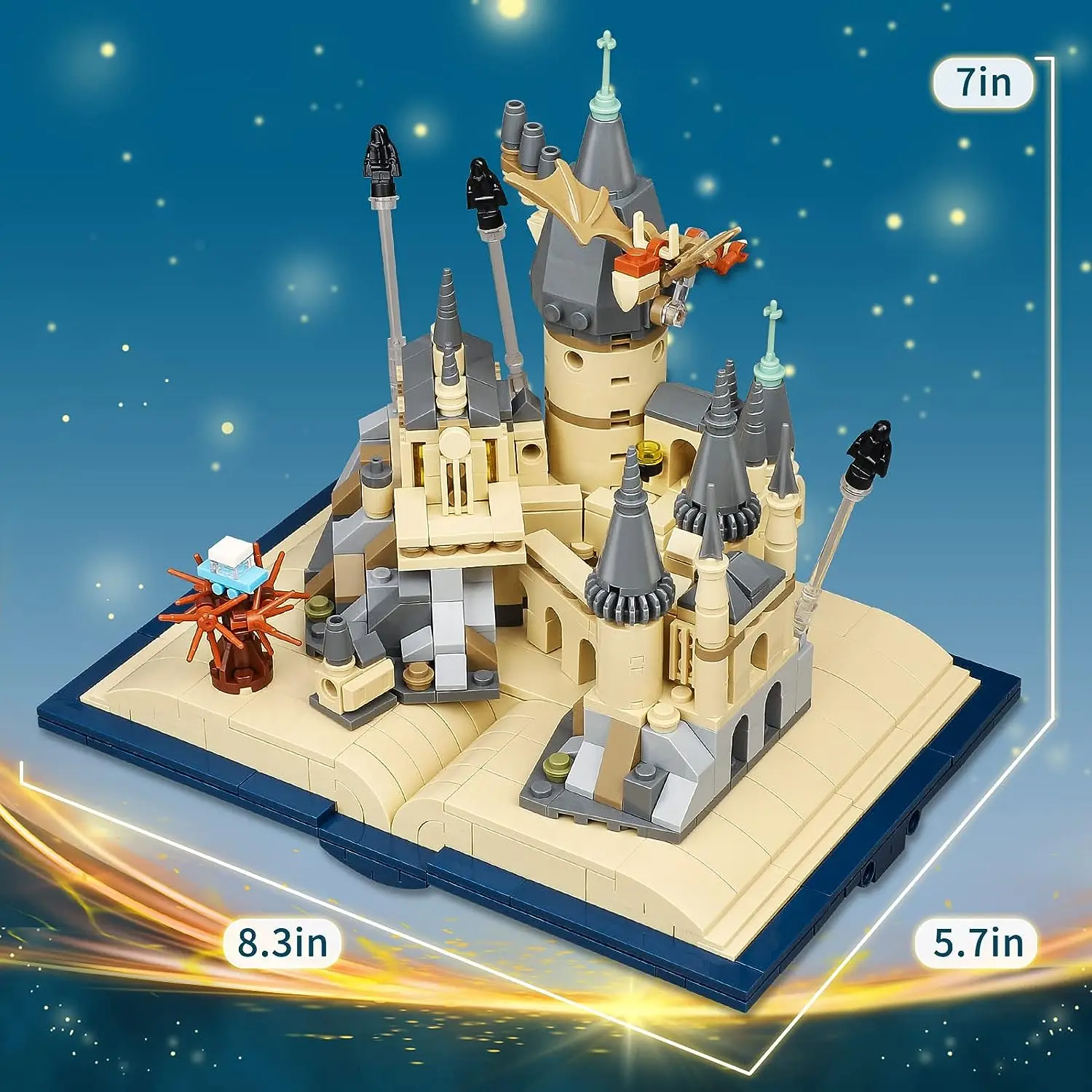 MOC Creative Harry School of Witchcraft and Wizardry Model Magic Castle Book Building Block Toy Brick Children's Gift