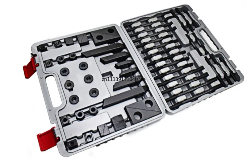 For BORUI 58‑Piece T‑Slot Clamping Kit Set M10 Step Blocks Studs Nuts Large Workholding Clamp  for CNC Milling Machine