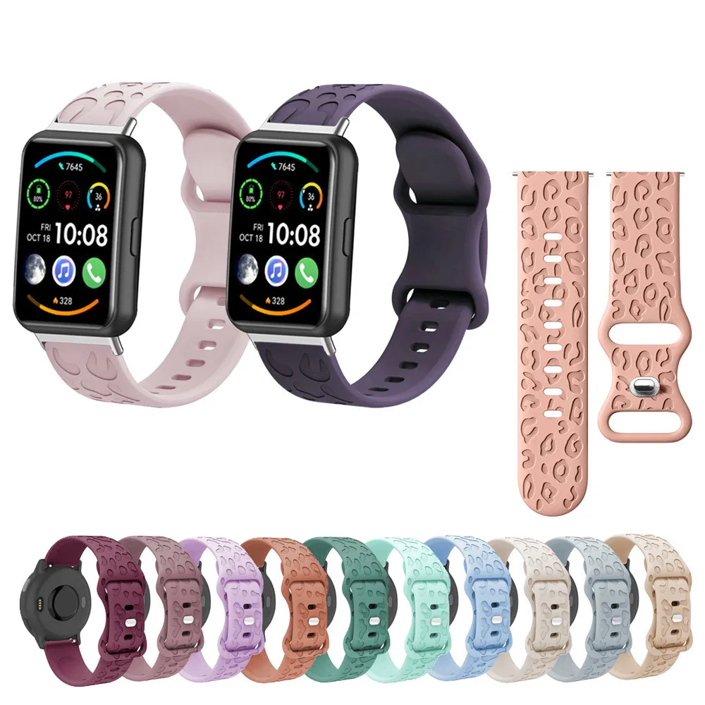 Silicone Strap For Samsung Galaxy Fit 3 Fit3 SM-R390 Smart Watch Engraved Band