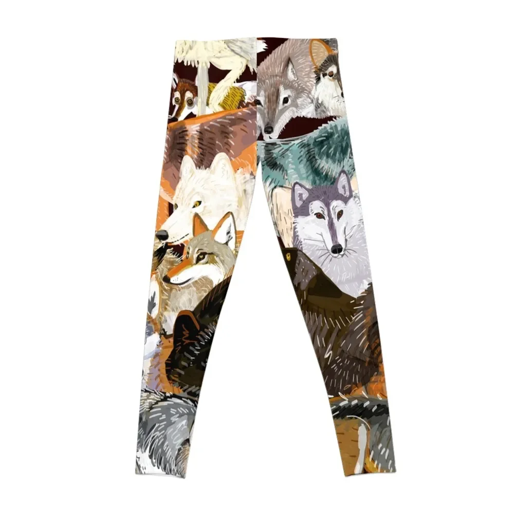 Wolves oclock Time to Wolf Leggings sport legging push up legging sports tennis for Womens Leggings