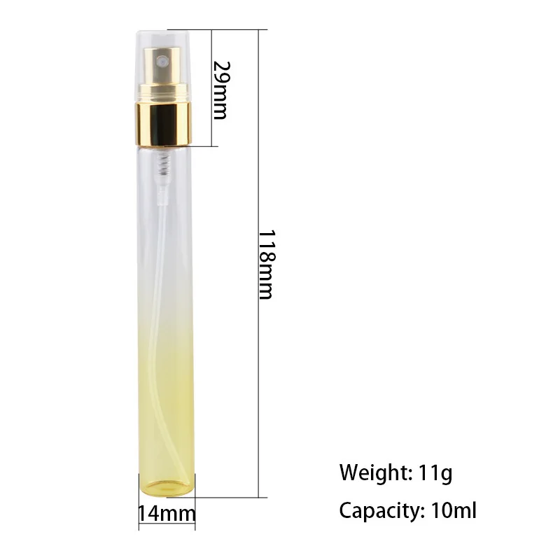 

160pcs 10ML spray Salad Tube perfume Bottle Split Bottle Glass Empty Bottle Small spray Bottle Multicolor Travel Portable