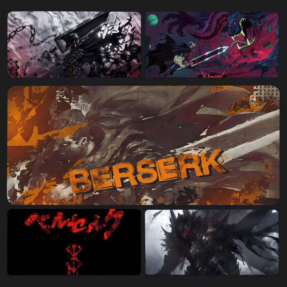 

1pc HOT BLOOD Anime Berserk Guts Non-slip Mouse Pad Suitable For Office Computers Laptops E-sports Game Desk Mats XXL Keyboard