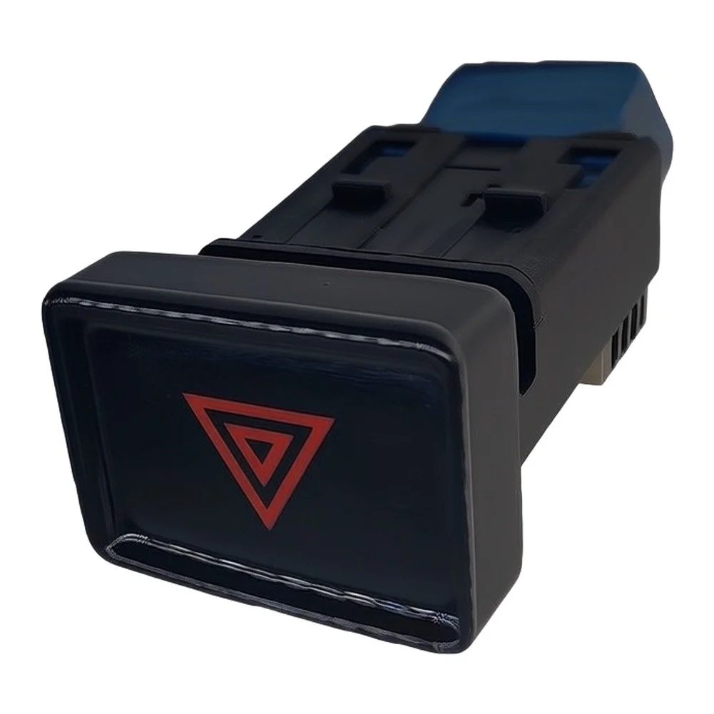 Direct Replace Part Glossy Black Switch For Daily Driving Safety Glossy Black Hazard Light Button Replacement High Glossy Finish