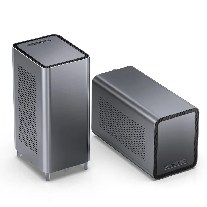 Aluminum Mini NAS Case Pull-out Structure 5 1 Hard Disk Position Standing and Lying Two-Put Computer Case