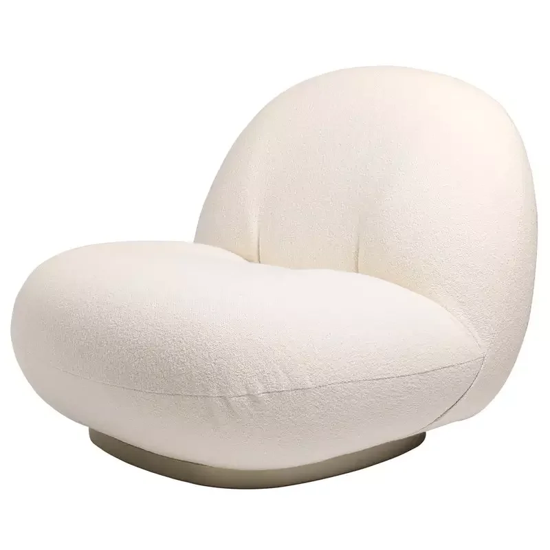 Modern Design  Furniture Living Room White Recliner Sofa Chairs Boucle Swivel Lounge Chair for Living Room HotelW75 D87 H65cm