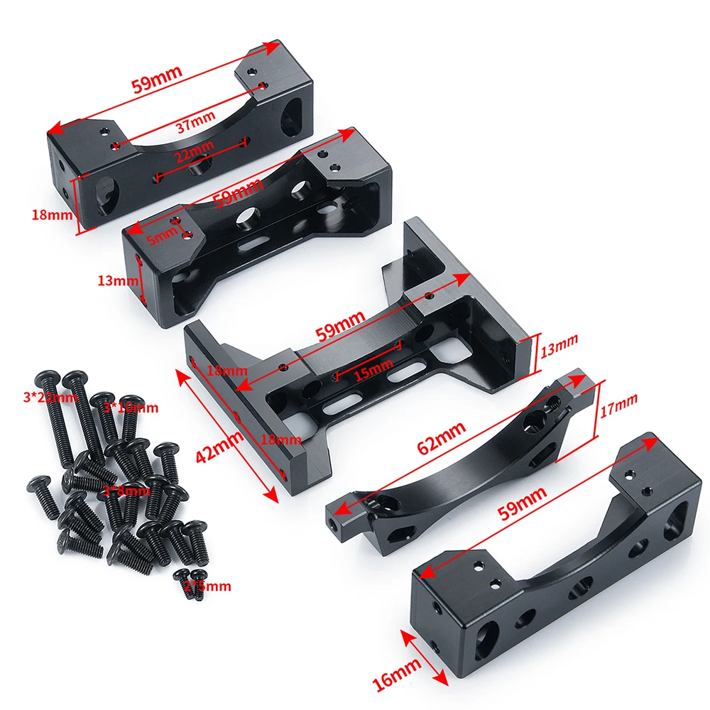 AXSPEED Cross Beam Kit Metal Tail Beam Bumper Axle Chassis Modified for 1/14 Tamiya SCANIA R620 MAN Tractor Truck Trailer Parts