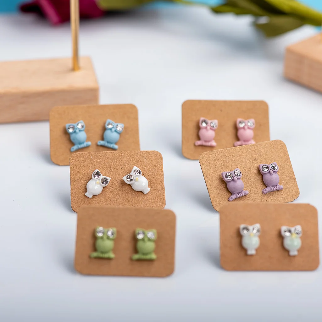 High-quality ceramic stud earrings with rhinestone anti-allergic ear acupuncture #LY105 atacado aretes acero inoxidable mujer