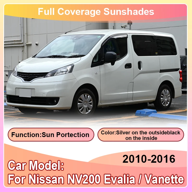 Auto Accessories For Nissan NV200 Evalia Vanette 2010-2016 Full Privacy Window Visors Windshield Curtain Anti-UV Windows Covers