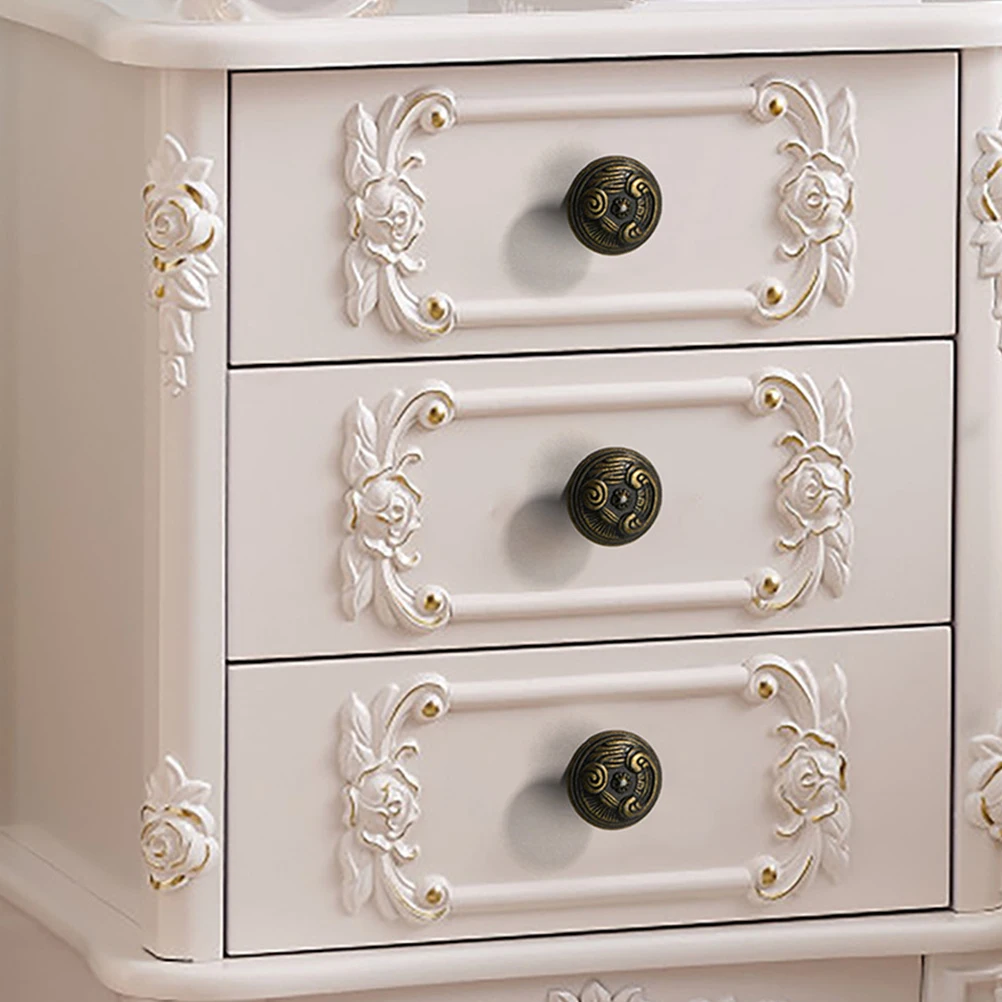 

6 Pcs Green Bronze Handle Multipurpose Dresser Knobs Cabinet Drawer Handles Retro Kitchen Cabinets