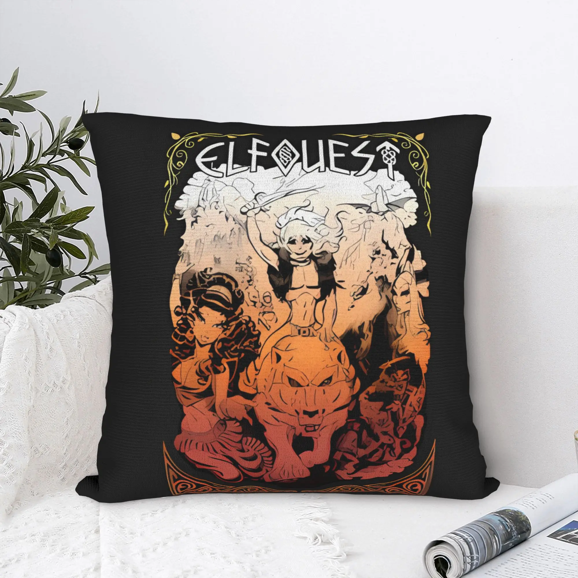 ElfQuest First Portfolio Pillow Case  Comfy Pillow Cover For Sofa Couch Bed Living Room Fashion Cushion Cover