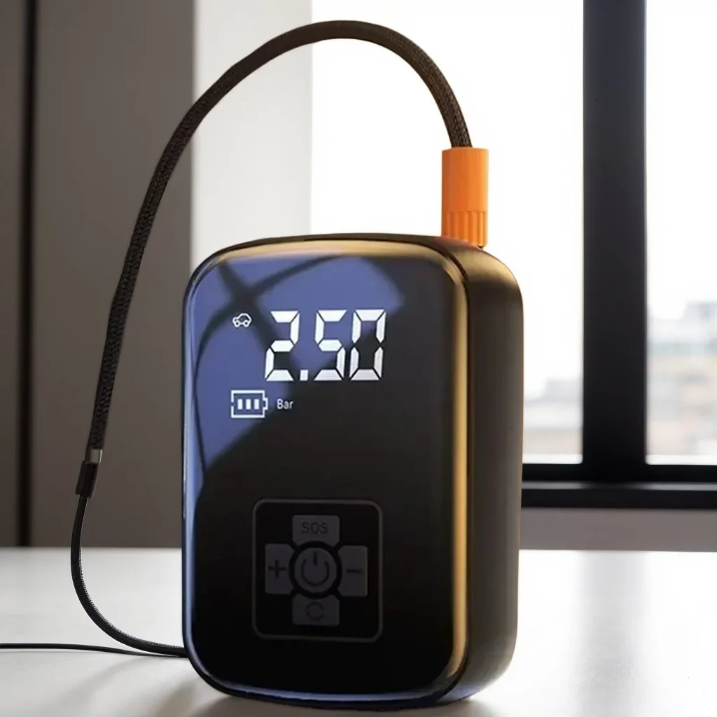 

Wireless Electric Air Compressor - Portable Tire Inflator for Motorcycle/Bicycle/Boat/Auto (Ball Pump)