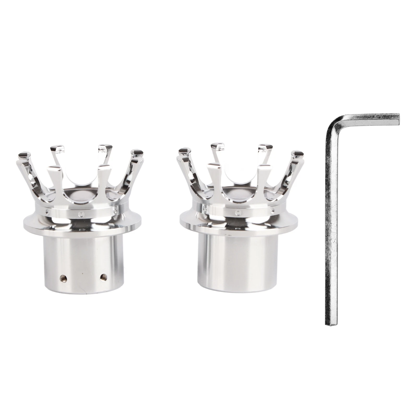 Front Axle Cap Covers Distinctive Crown Styling CNC Aluminum Alloy for Motorbike Modification