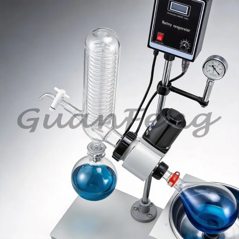 For RE‑201D Vacuum Rotary Evaporator 1L‑2L, 110V‑220V Adjustable Lab Instrument for Distillation Purification Crystallization