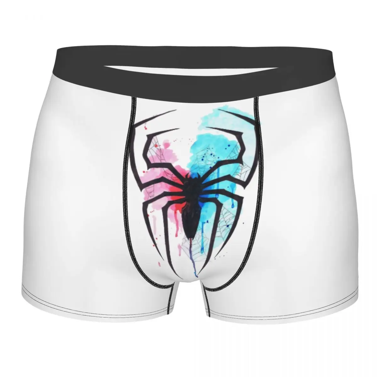 

Мужские трусы-боксеры с принтом Человека-паука, эластичные, мягкие, для дома