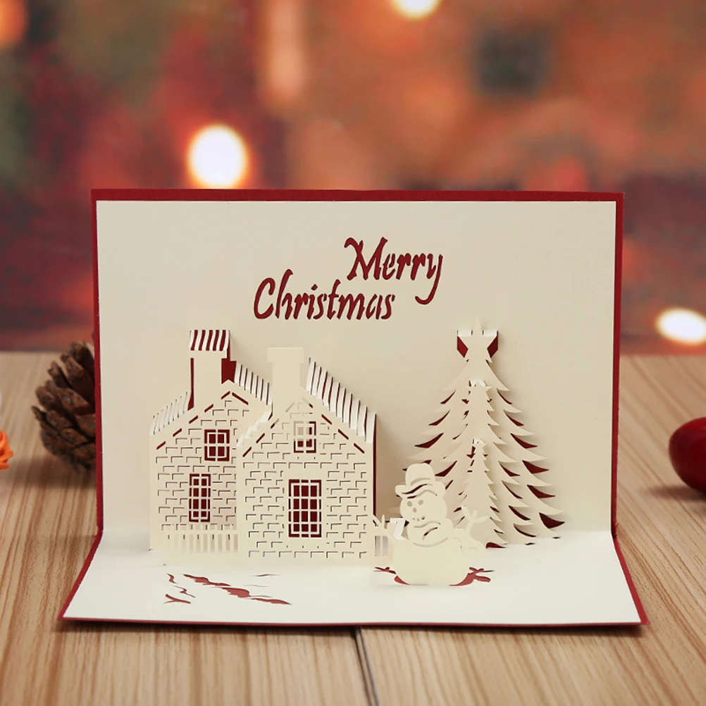 

Creative 3D Greeting Cards Up Handmade Three Dimensional Card for Gifts Flowers Valentine Wedding Anniversary
