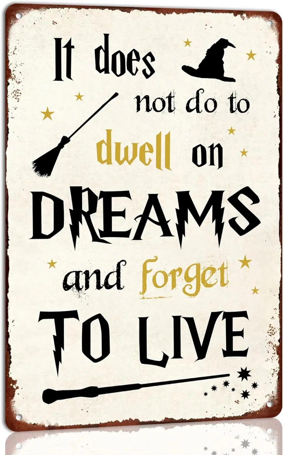 p1、ヴィンテージレトロマジックメタルブリキ看板ウィザードテーマ愛好家の壁の装飾男性の洞窟ホームバーバスルーム寝室用