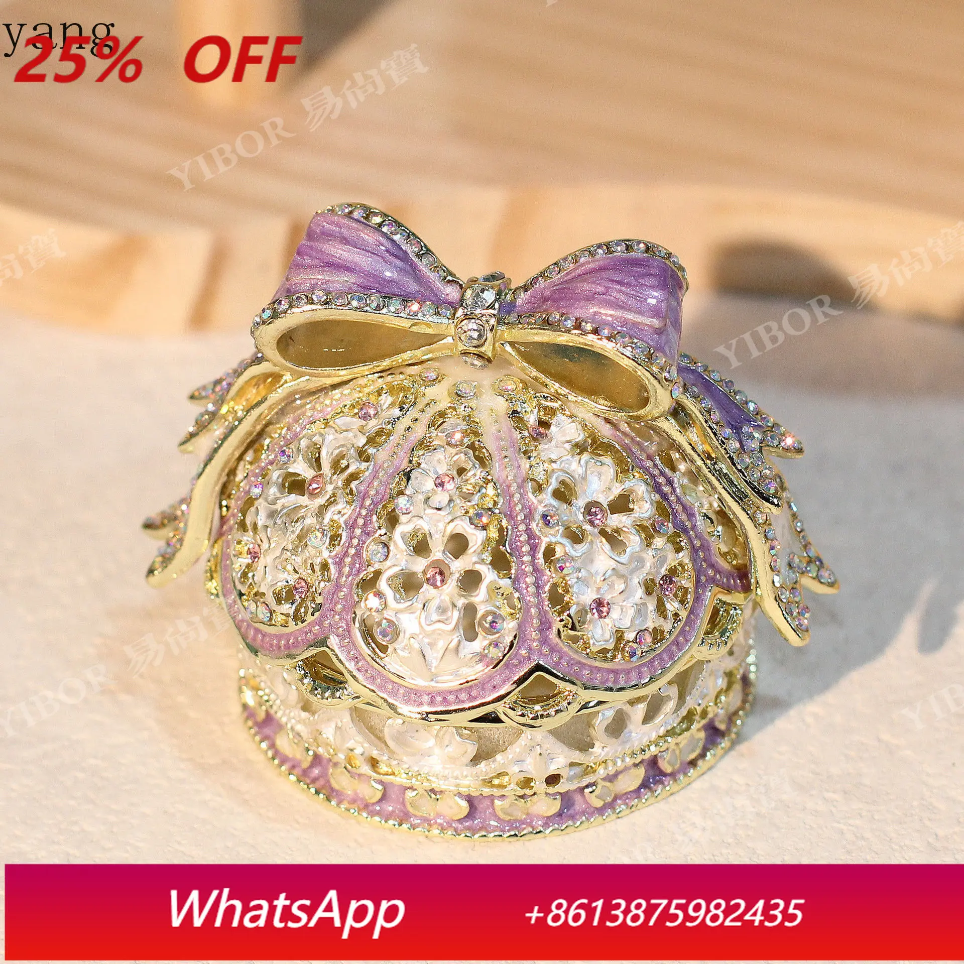 

CX Valentine's Day Gift Bow Crown Jewelry Box Enamel Color Crown Gift