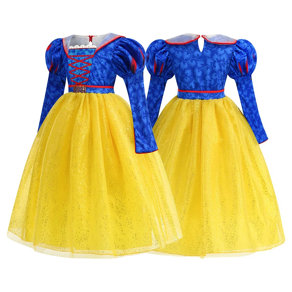 

Halloween Kids Snow White Princess Dresses Christmas Carnival Ball Gown Child Queen Cosplay Clothes Girls Party Dress Costumes