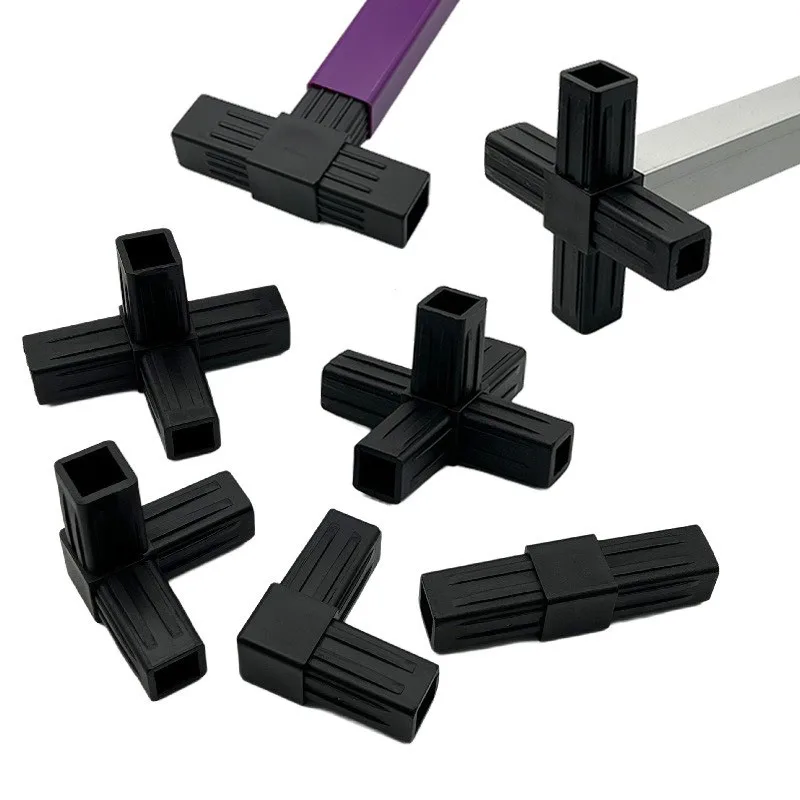 25x25mm Square Tube Connector Replacement Connection Fastener Fixed Joint Elbow Pipe Fitting Plastic Angle Code Easily Install