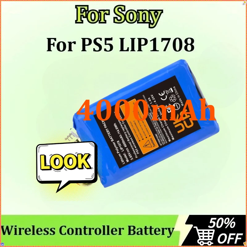 

Wireless Controller Battery for Sony PS5 LIP1708 PS5 for Playstation 5 DualSense Game Controller Replacement Battery 4000mAh