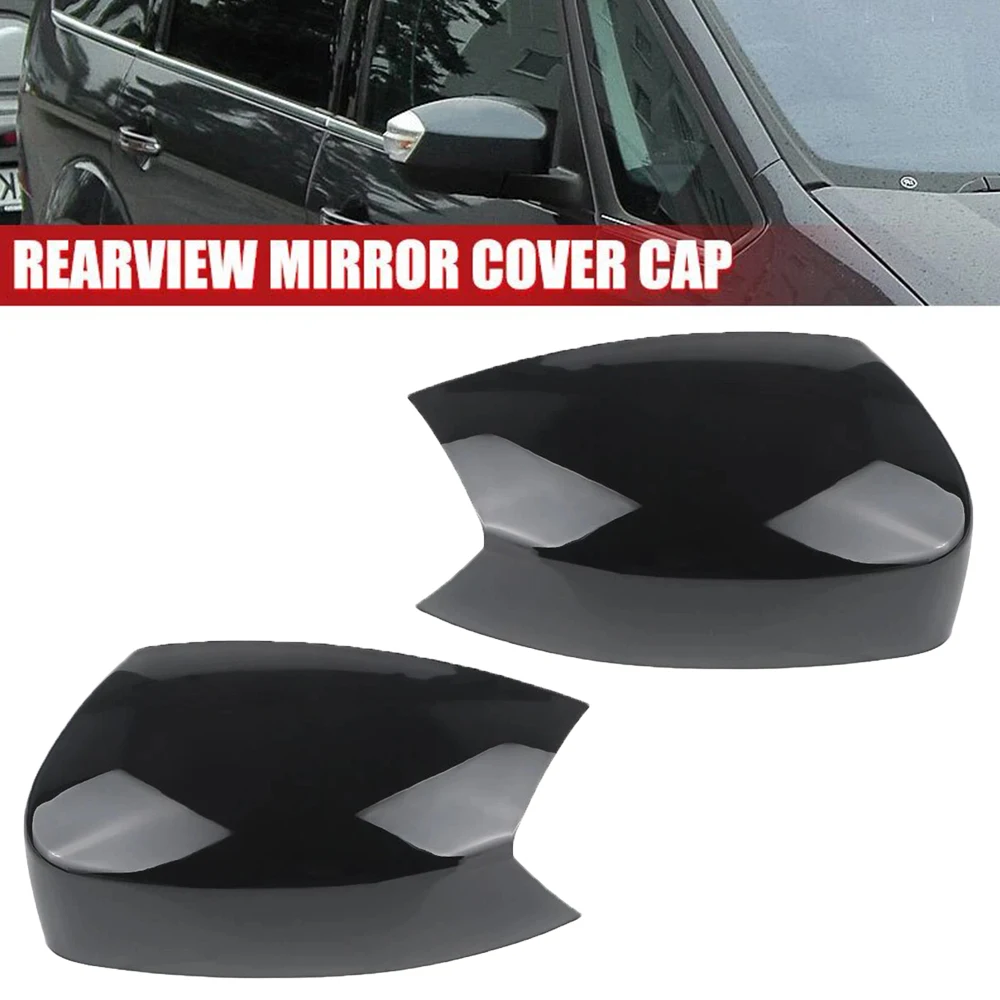 Car Side Door Rearview Rear View Mirror Cap Housing Left Right Glossy Black For Ford S-MAX Galaxy C-Max KUGA/Escape 2006-2019