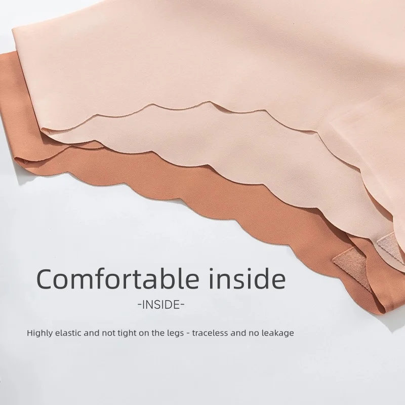 ملابس داخلية نسائية مثيرة غير مرئية من NoTrace لباس داخلي خفيف الوزن وجيد التهوية ومرونة عالية وحافة مموجة وخصر منخفض بلون سادة #5