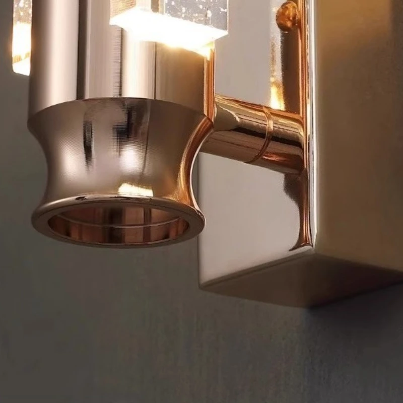 ما بعد الحداثة الفاخرة شريط طويل كريستال وحدة إضاءة LED جداريّة مصباح التصميم الداخلي ديكور صالون غرفة نوم الممر الممر تركيبات الإضاءة السرير
