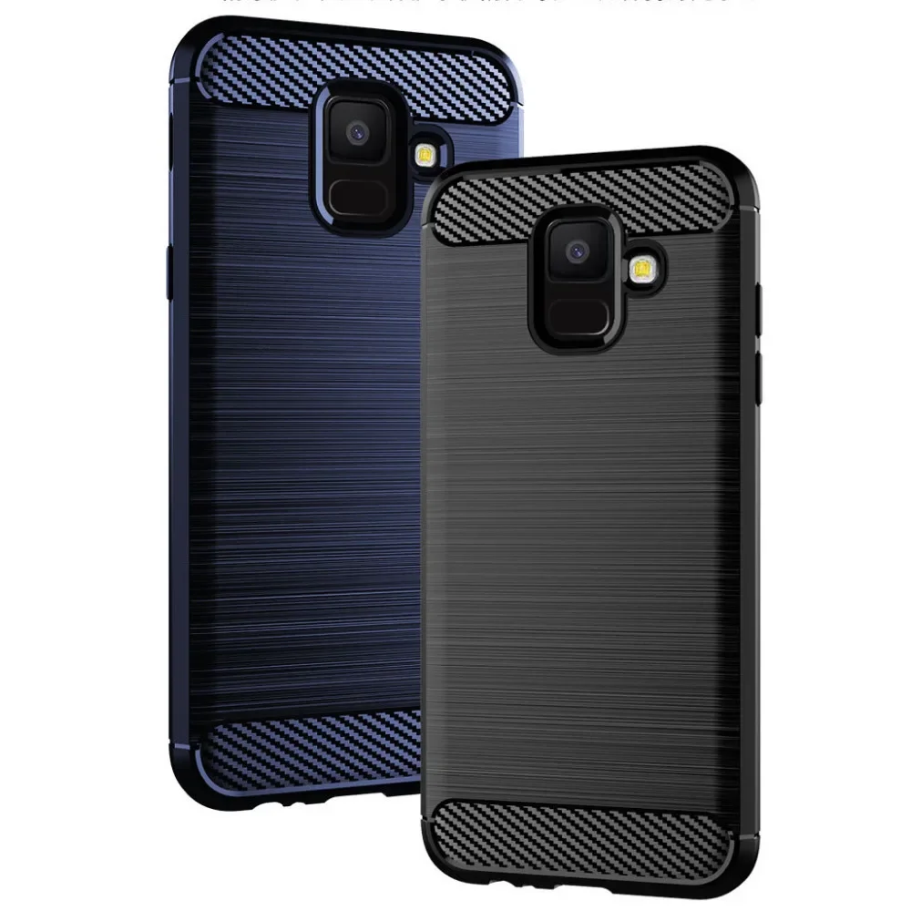 Case For Samsung Galaxy A6 2018 Case Silicone TPU Bumper Shockproof Carbon Cover for Samsung Galaxy A6 2018 A6000 A600F Case