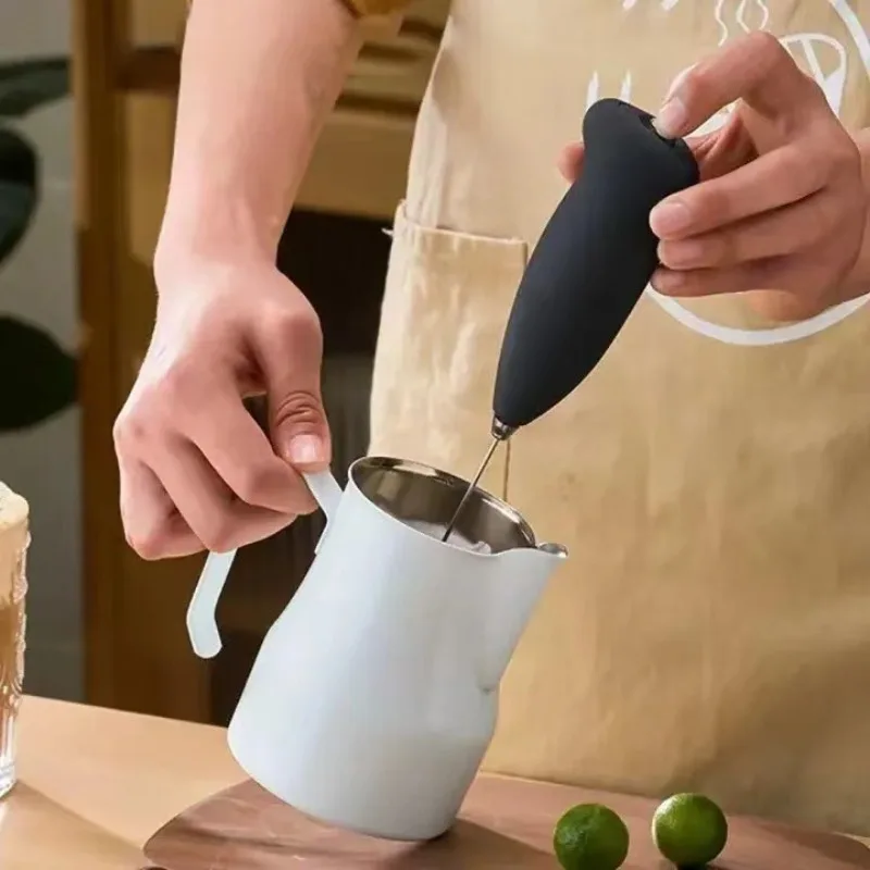 MINI Milk Frother USB Rechargeable 3 Speeds Foam Maker Coffee Whisk Mixer Electric Handle Blender Egg Beater