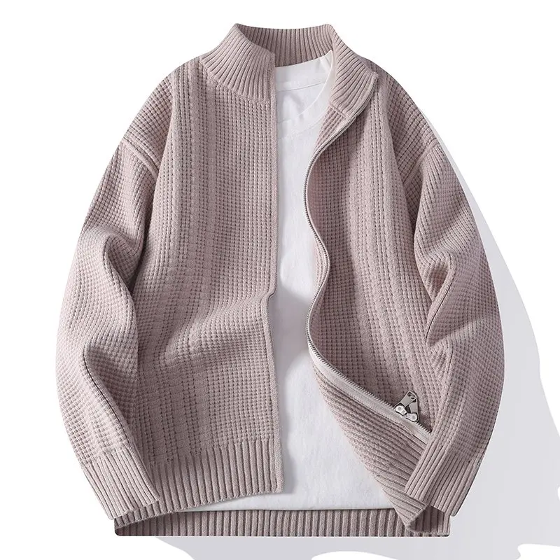 Autumn Winter, Sweater, Outdoor, Fishing, Fashion, Men's, Cycling, Sports, Versatile, Casual, Stand-up Collar Knitted Cardigan