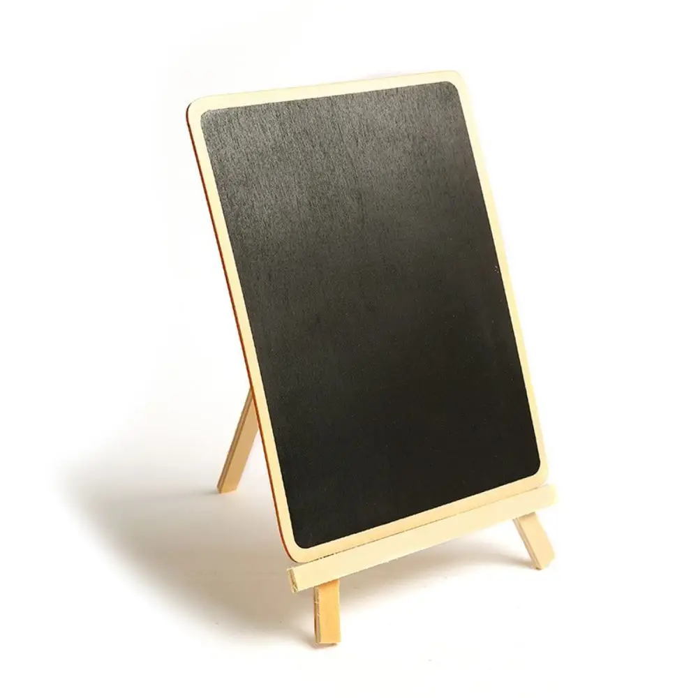Children Wipeable Guide Board Writting Desk Display Reminder Board Wooden Easel Chalkboard With Stand Mini Blackboard