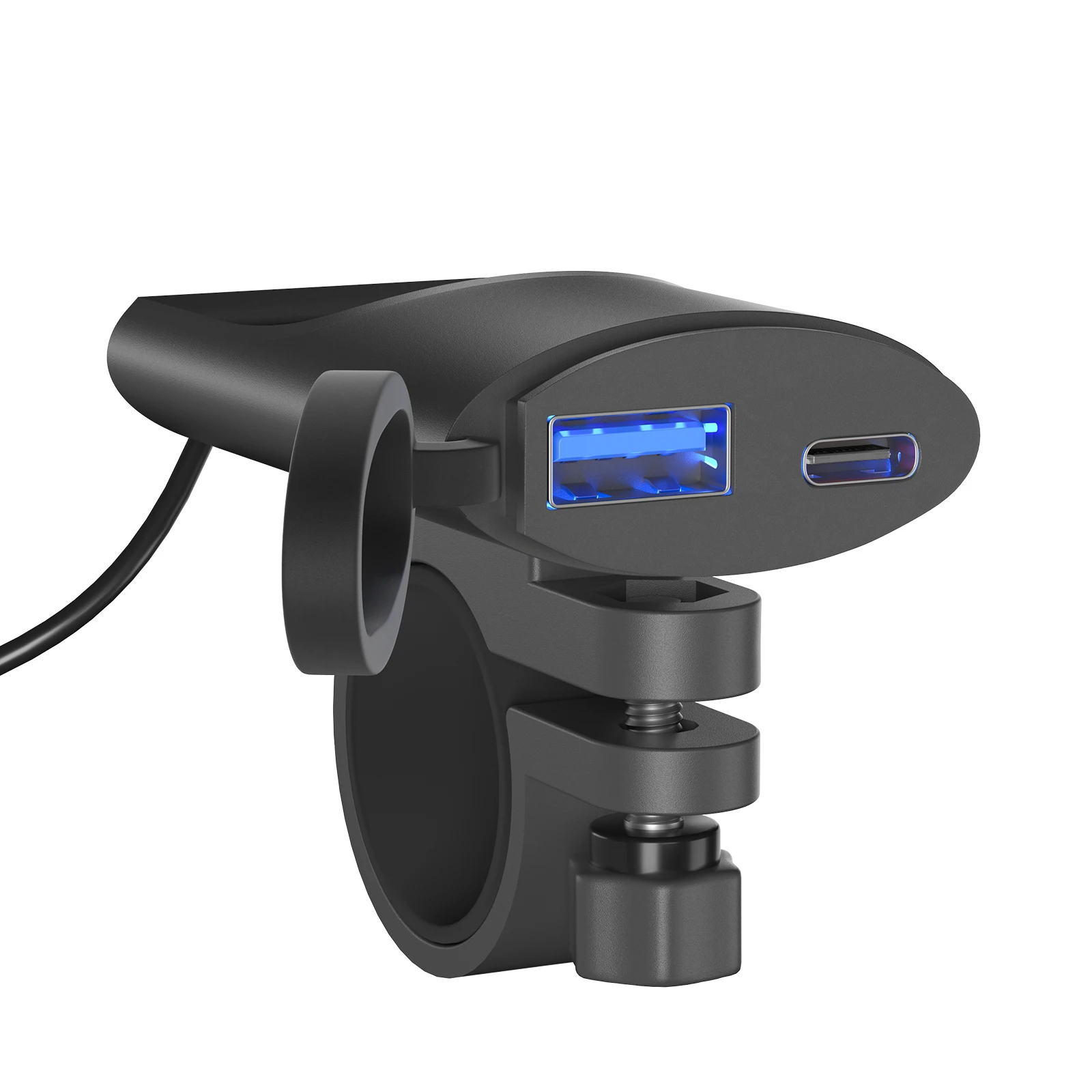 

USB Motorcycle Charger Type-C +A Waterproof Fast Charger Socket Adapter Handlebar Mounting Bracket Charger 12V/24V Motorcycle