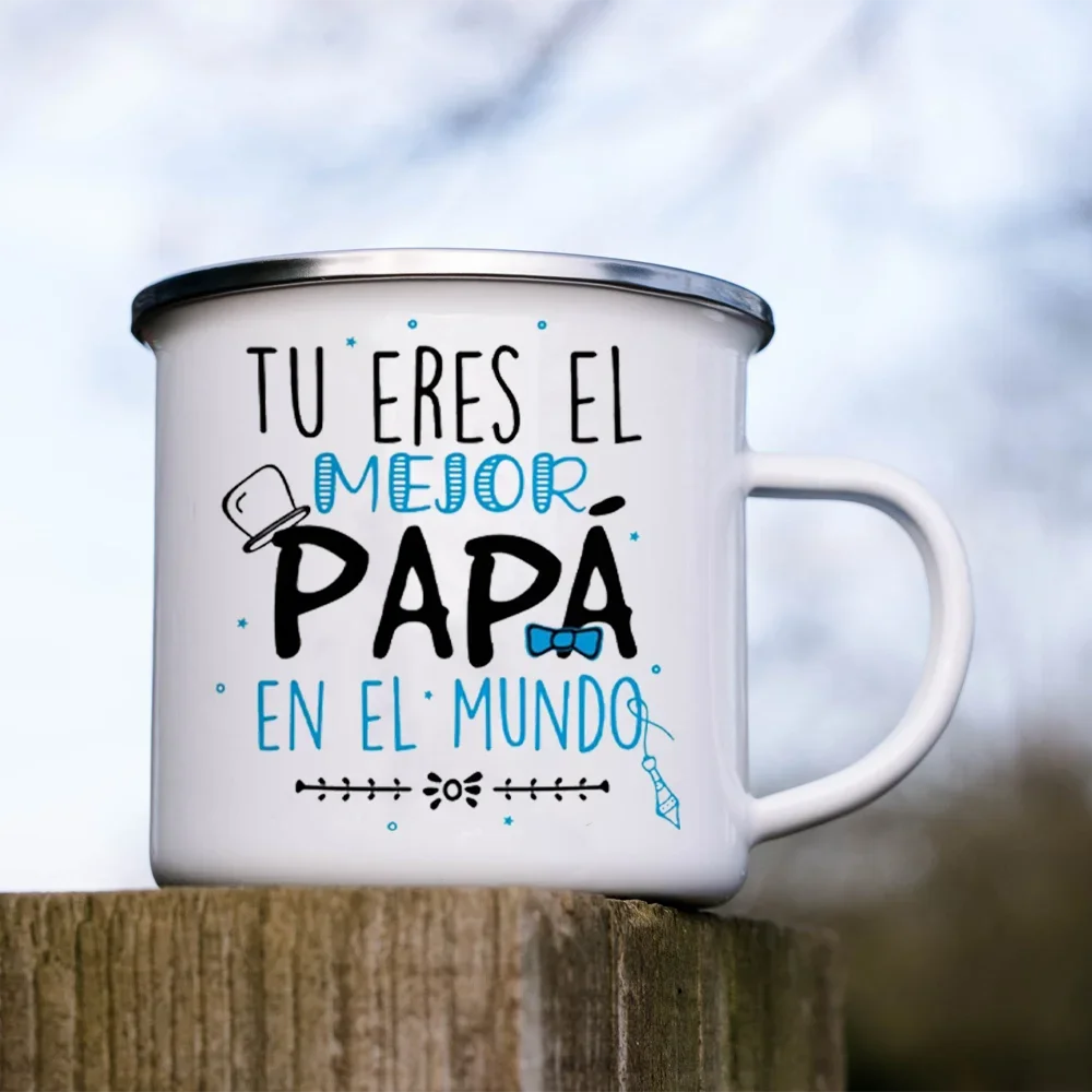 

YOU ARE THE BEST DAD IN THE WORLD Enamel Mug Coffee Tea Enamel Mug Drink Water The Best Original and Fun Fathers Day Gift Cia