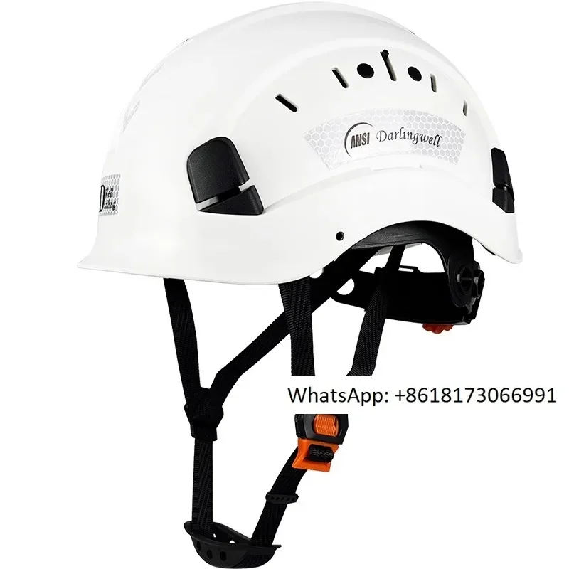 ABS Eye Protection Anti smashing Reflective Stick Safety Helmet for Men's New National Standard Building Rescue Helmets