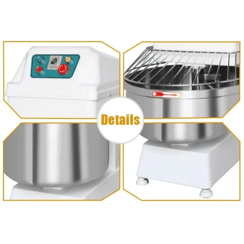 Commercial  Spiral Mixer Flour Mixer Kneading Machine 20L 30L 40l 50l 60l 80l 150l 250l