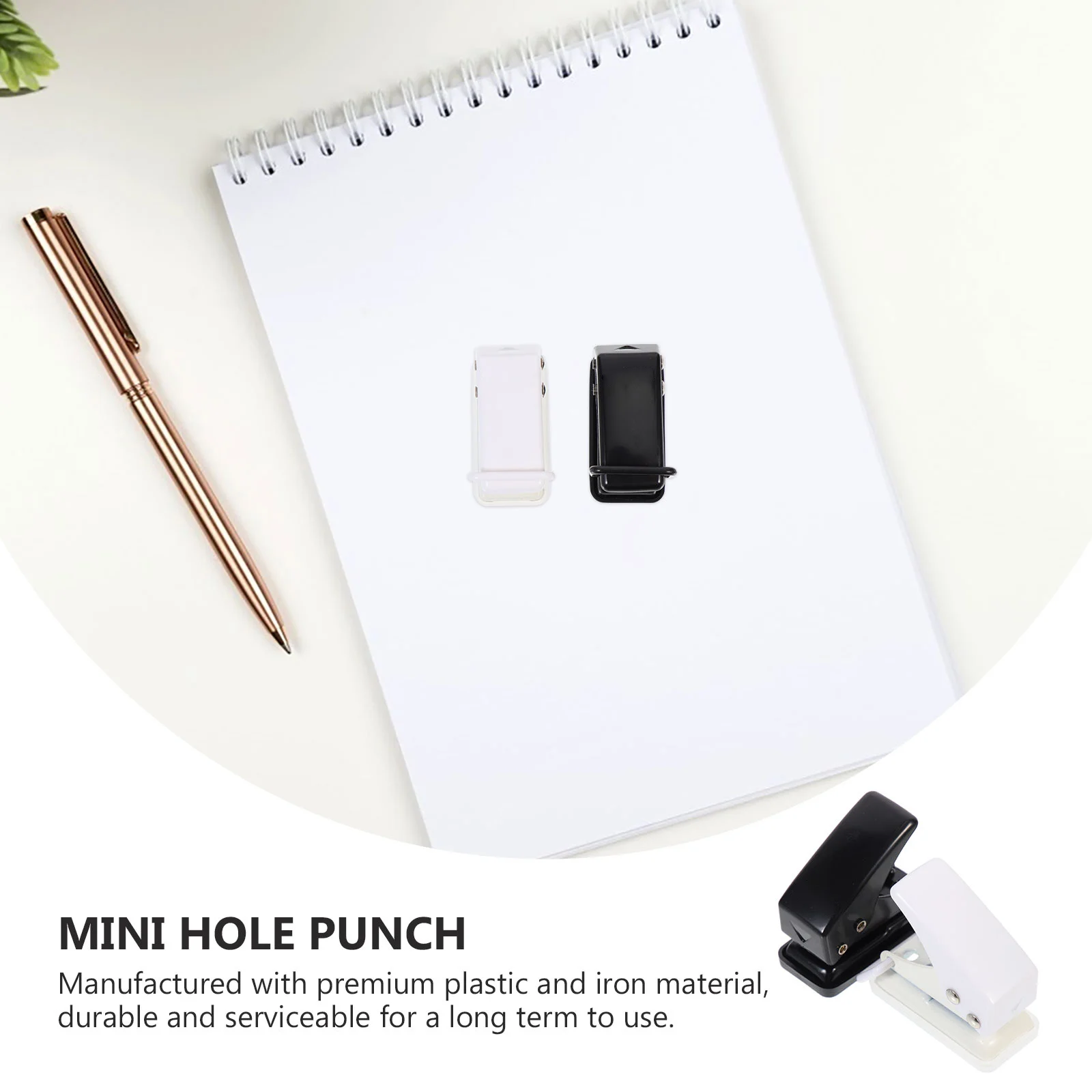 

2Pcs Adjustable Hole Puncher Premium Plastic Iron Material for Paper Sheets Scrapbook Sheet Puncher Office Supply