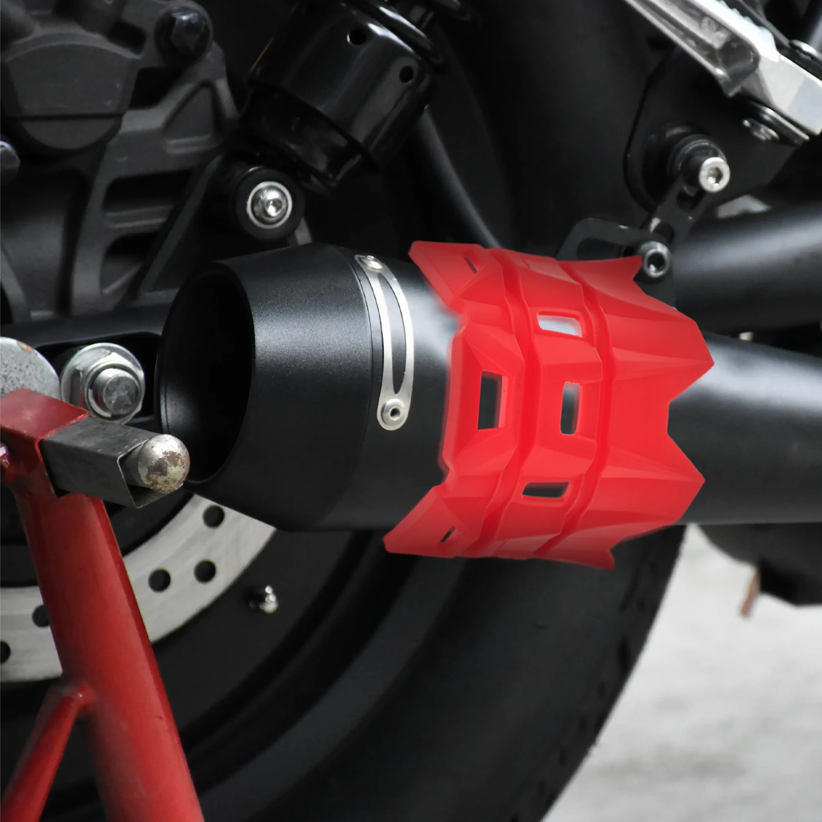 

Motorcycle Exhaust Heat Shield Anti-Scalding Ring Rubber Insulation Protector Sturdy High Temp Resistant Easy
