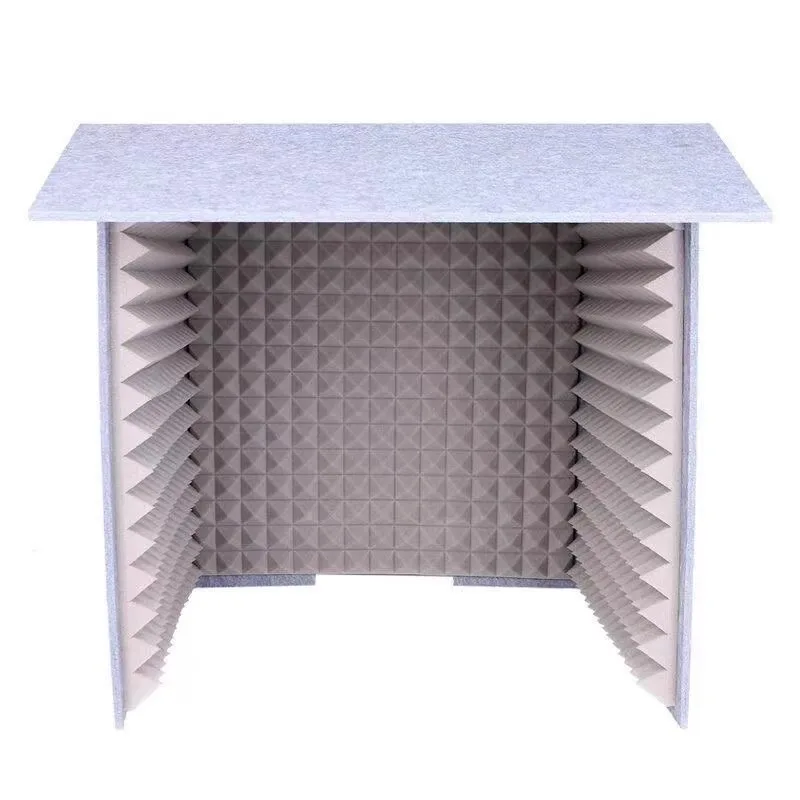 Simple desktop soundproof cover Sound live streaming host Eliminate room mixing recording artifact Home recording studio