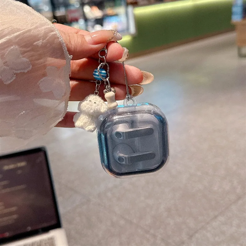For Samsung Galaxy buds4/Galaxy buds4 pro/Buds2 PRO/Buds Live/Buds pro/Buds FE/Buds Core Cute Clear TPU Shell With Keyring view 2