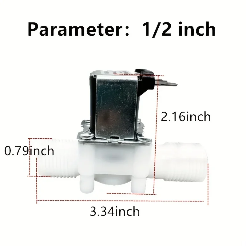 12V 24V 110V 220V normalde kapalı solenoid vana dış dişli plastik normalde açık su vanası için 0.02-0.8mpa basınç 1/2\