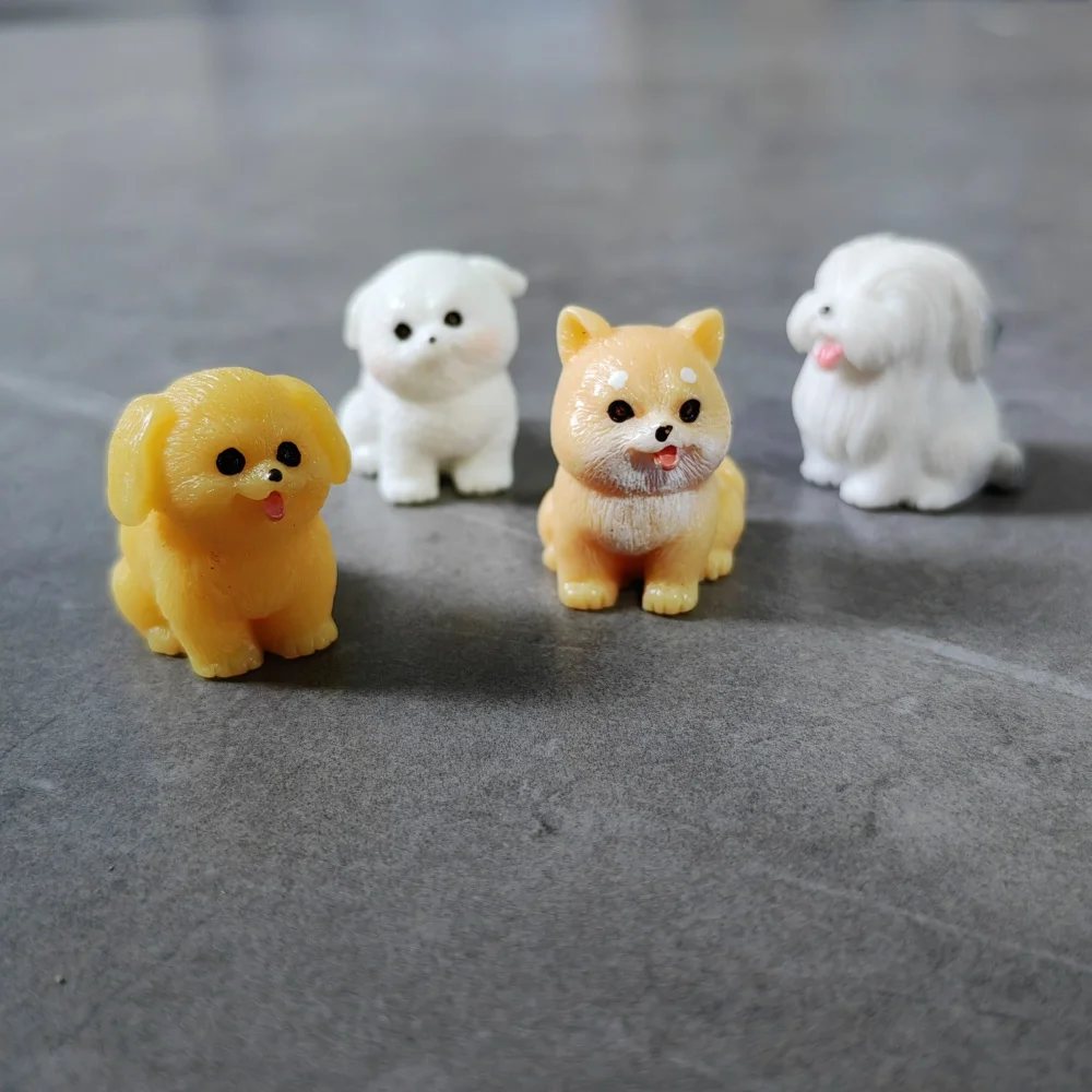 10pc Cute Puppy Small Dog Animal Decoration Resin Craft Miniature Figure Tiny for Bonsai Microlandscape Fairy Garden Decor
