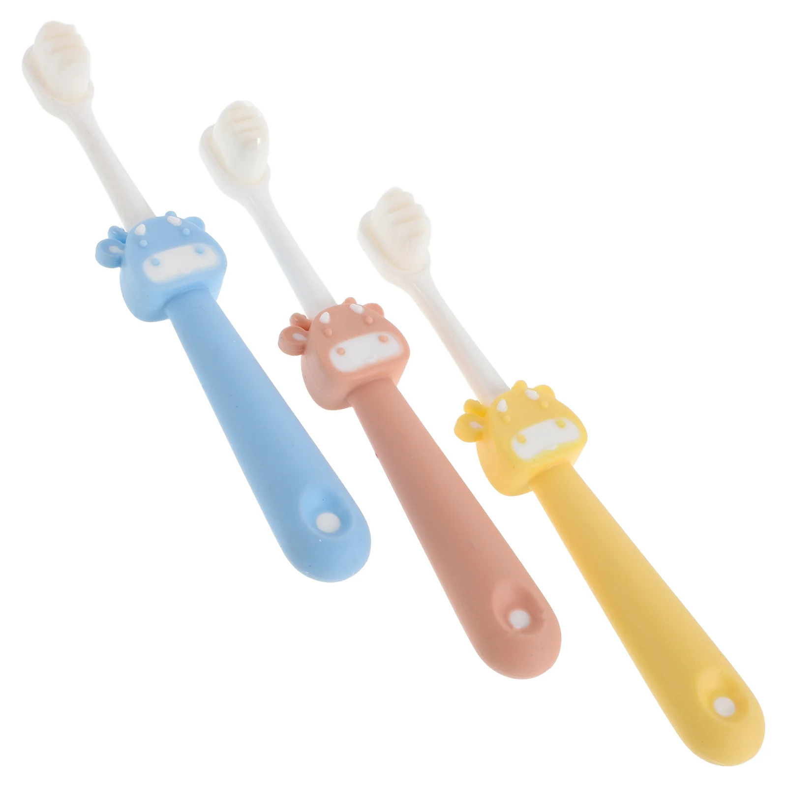 

3Pcs Children Soft Bristle Toothbrush Kids Cartoon Style Non-Slip Handle Travel Oral Care Set Kids Fine Bristle Toothbrush