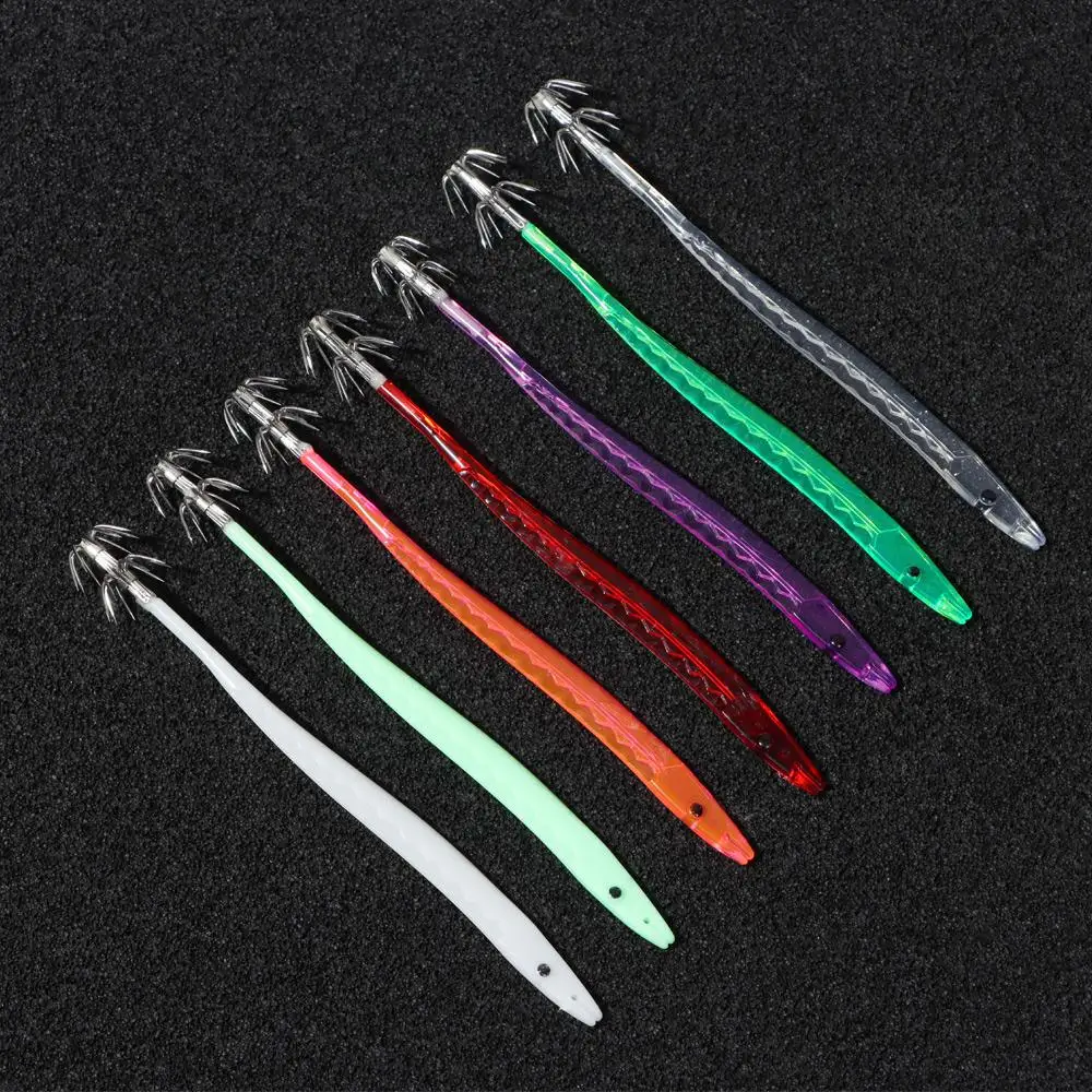 Anzuelo para paraguas, cebo Artificial, señuelo de pesca luminoso, aparejos de pesca duraderos, anzuelo de pulpo, anzuelo de sepia, cebo de calamar
