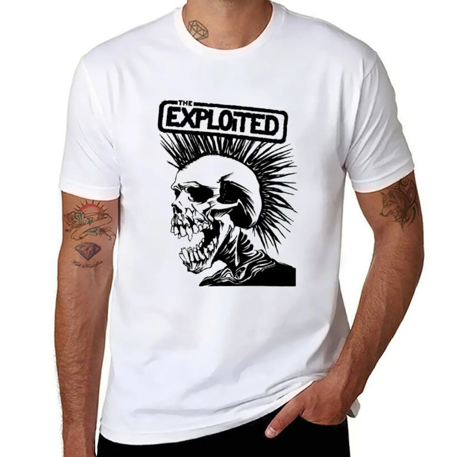 

The exploited T-Shirt t shirt men 100% cotton luxury brand t shirts for man pack white T-Shirt