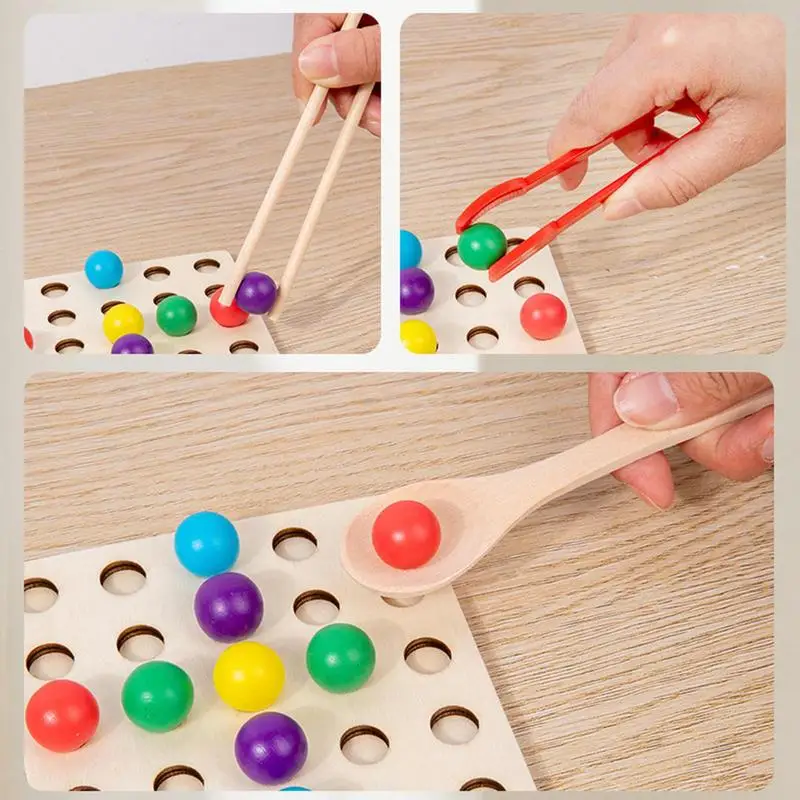 Clip The Beads Game Number Color Cognitive Bead Matching Game Wczesne zabawki edukacyjne Interaktywna gra z koralikami dla rodziców i dzieci dla chłopców