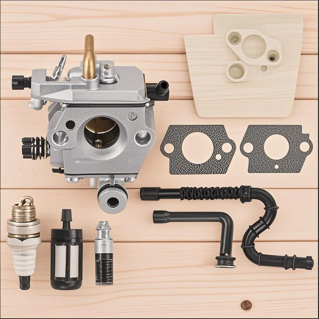 Carburetor Repair Kit for Stihl 024 026 MS240 MS260 Chainsaw (Fits 024AV, 024S, 1121-120-0611)